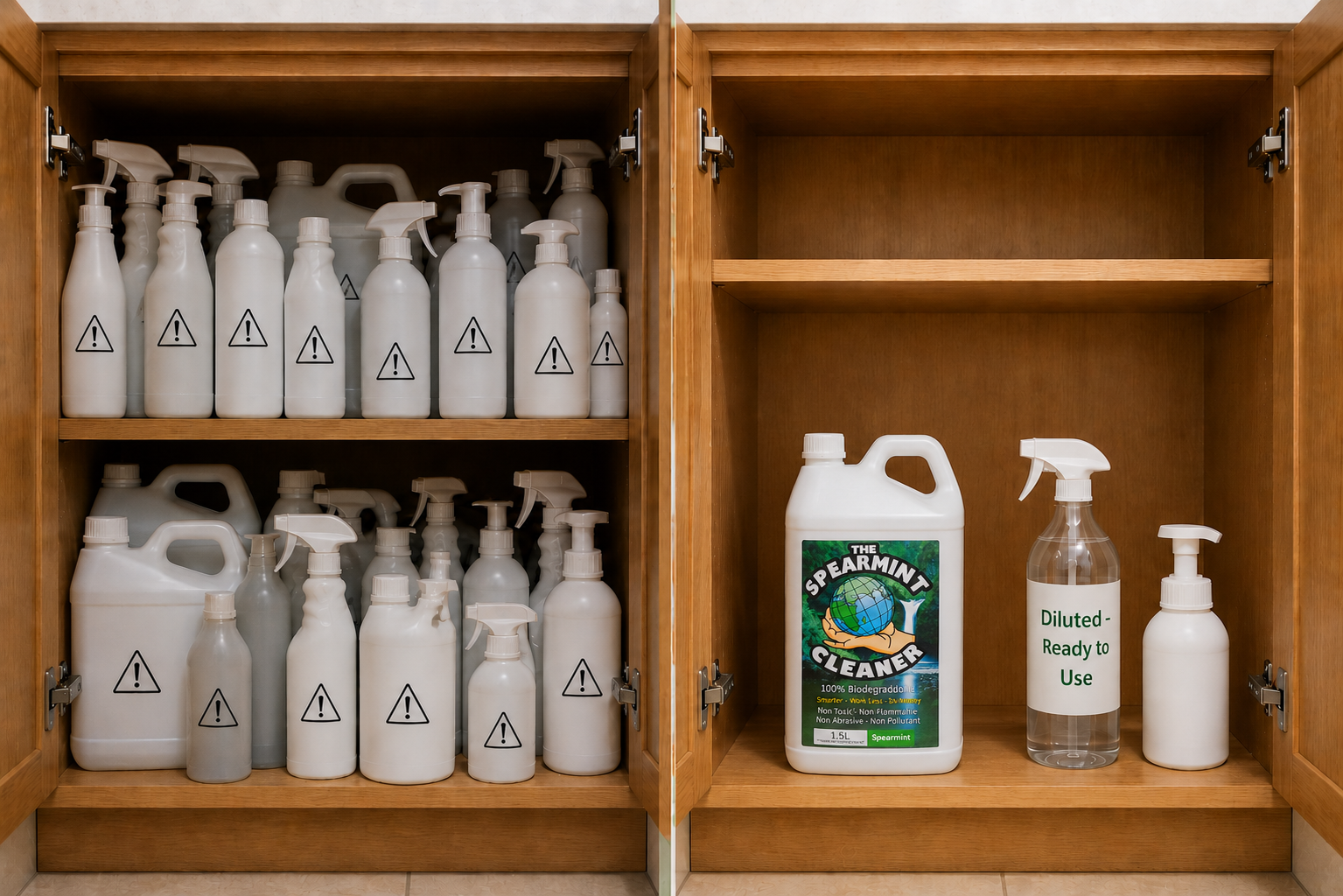 Before and after — one product replaces many