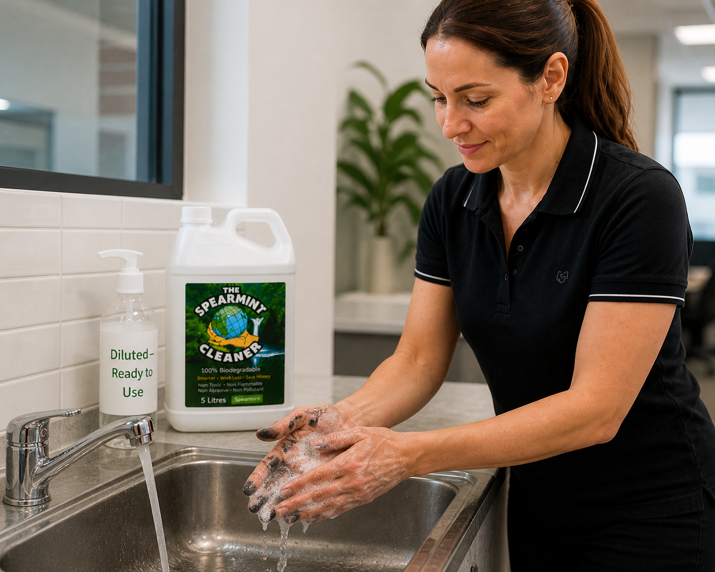 Hand washing ink removal